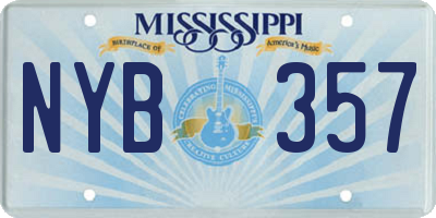 MS license plate NYB357