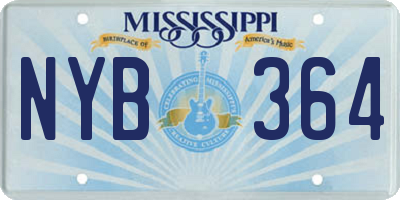 MS license plate NYB364