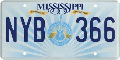 MS license plate NYB366
