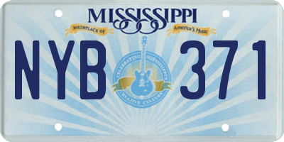 MS license plate NYB371