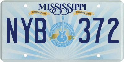 MS license plate NYB372