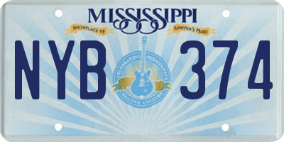 MS license plate NYB374