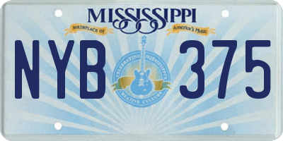MS license plate NYB375