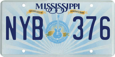 MS license plate NYB376