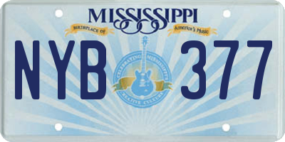 MS license plate NYB377