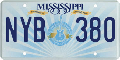 MS license plate NYB380