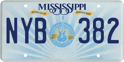 MS license plate NYB382