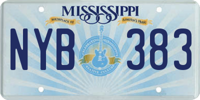 MS license plate NYB383