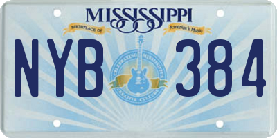 MS license plate NYB384