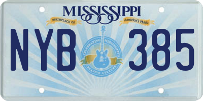 MS license plate NYB385