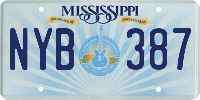 MS license plate NYB387