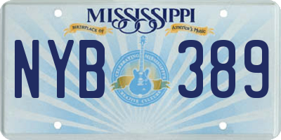 MS license plate NYB389