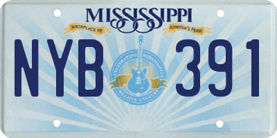 MS license plate NYB391