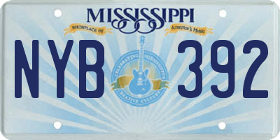 MS license plate NYB392