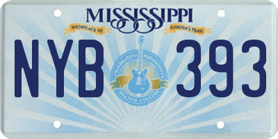 MS license plate NYB393