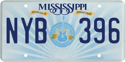 MS license plate NYB396
