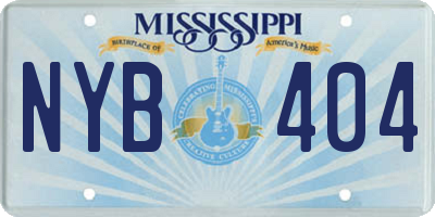 MS license plate NYB404