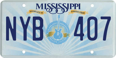 MS license plate NYB407