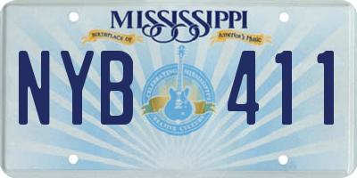 MS license plate NYB411