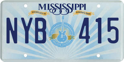 MS license plate NYB415