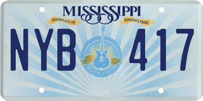 MS license plate NYB417