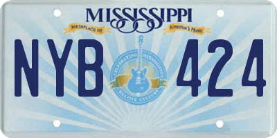 MS license plate NYB424