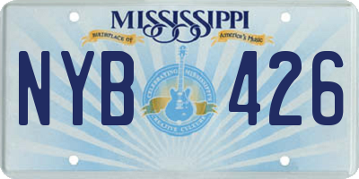 MS license plate NYB426