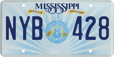 MS license plate NYB428