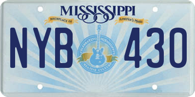 MS license plate NYB430