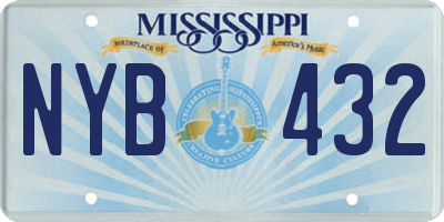 MS license plate NYB432