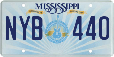 MS license plate NYB440