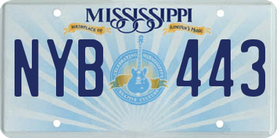 MS license plate NYB443