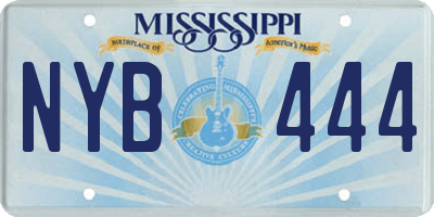 MS license plate NYB444