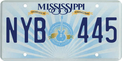 MS license plate NYB445