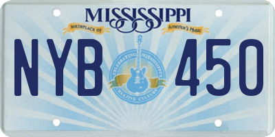 MS license plate NYB450