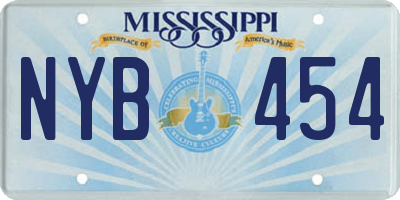 MS license plate NYB454
