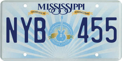 MS license plate NYB455