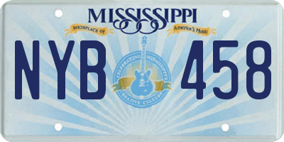 MS license plate NYB458