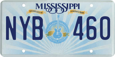 MS license plate NYB460
