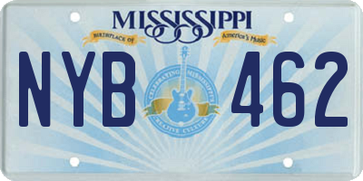 MS license plate NYB462