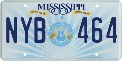 MS license plate NYB464