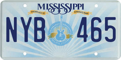 MS license plate NYB465