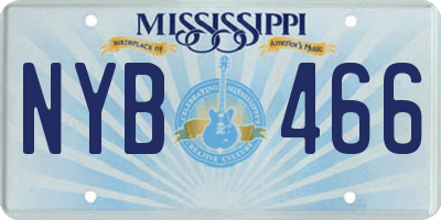 MS license plate NYB466