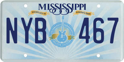 MS license plate NYB467
