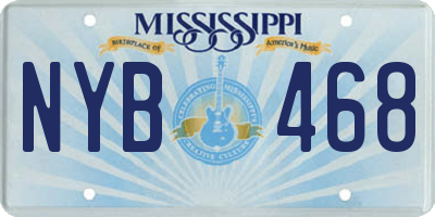 MS license plate NYB468