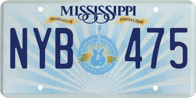 MS license plate NYB475