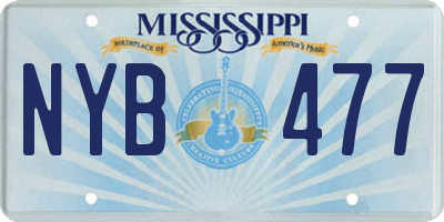 MS license plate NYB477