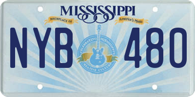 MS license plate NYB480