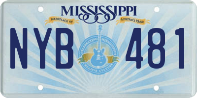 MS license plate NYB481