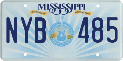 MS license plate NYB485